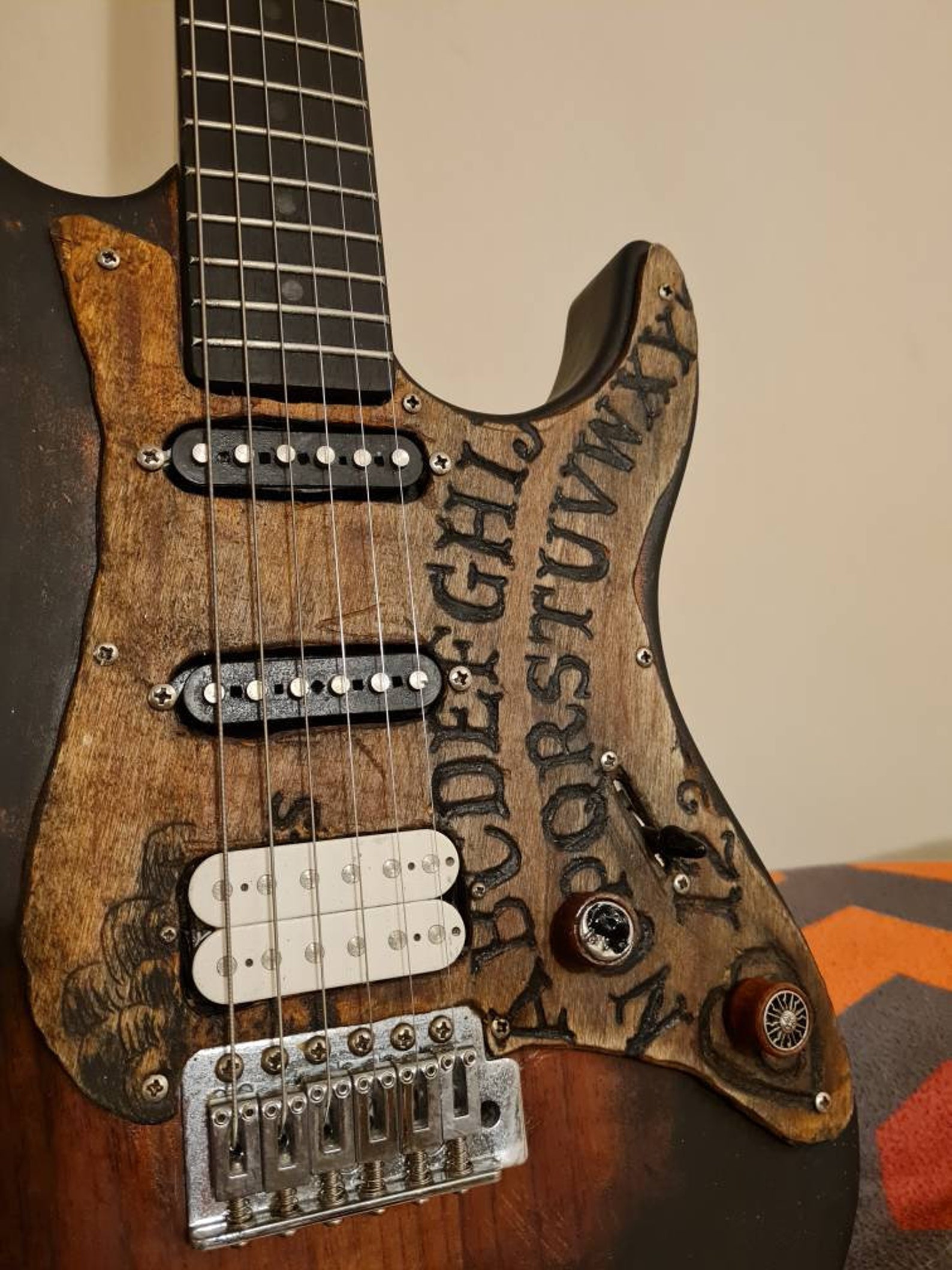 Ouija Board Electric Guitar Upcycled Vintage Brand Etsy