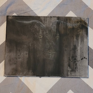 Schwarz Philipp Acrylbild A4 Leinwand