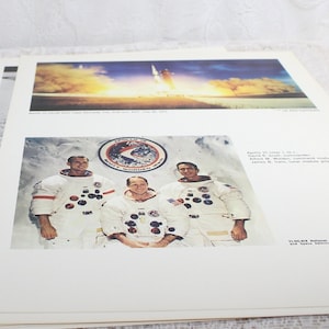 Vintage Apollo 15 NASA  1971 Lithos Print Set #7, 11 x 14 Prints with Original Mailing Envelope, Lunar Photography