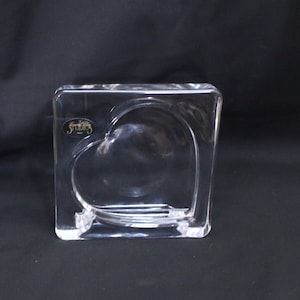 Vintage Heart Glass Paperweight from Crystal Clear Studios Heart Glass Art Sculpture Japan