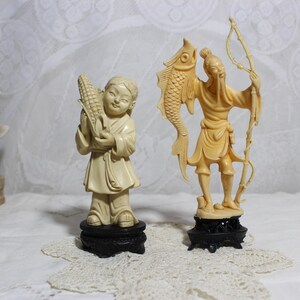 Chinese Figurines 1950s, 2 Pcs Collectibles Made in Italy