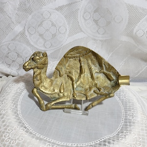 Vintage Brass Ashtray Dish, Office Decor, Smoker&#39;s Collectible