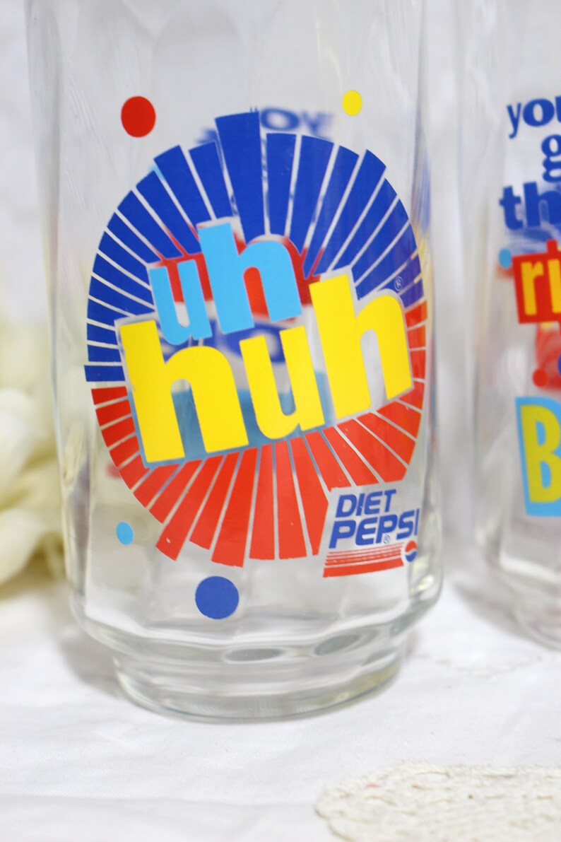 Vintage Diet Pepsi Glasses Libbey Glass Set of 4 Etsy