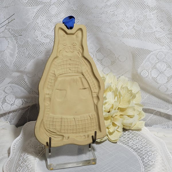 Molde para galletas con forma de bolsa marrón, imagen de gato - Hill Design Inc. 1988