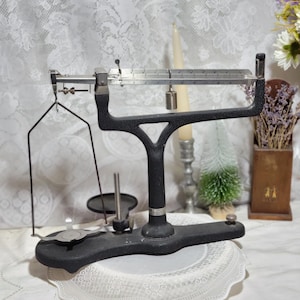 Vintage Welch Triple Balance Scale Patent No. 1872465, Industrial Laboratory Scale