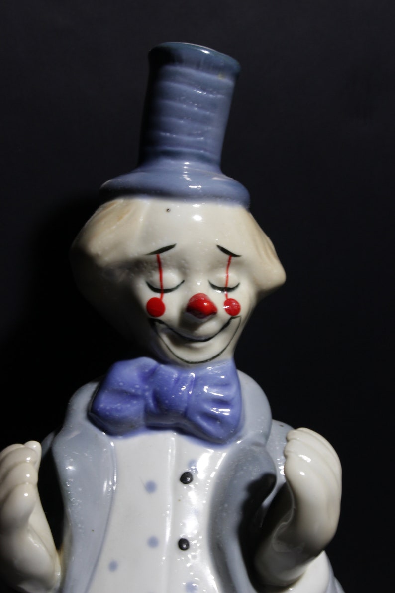 Porcelain Circus Clown Statue Large Decorative Figurine Two Etsy