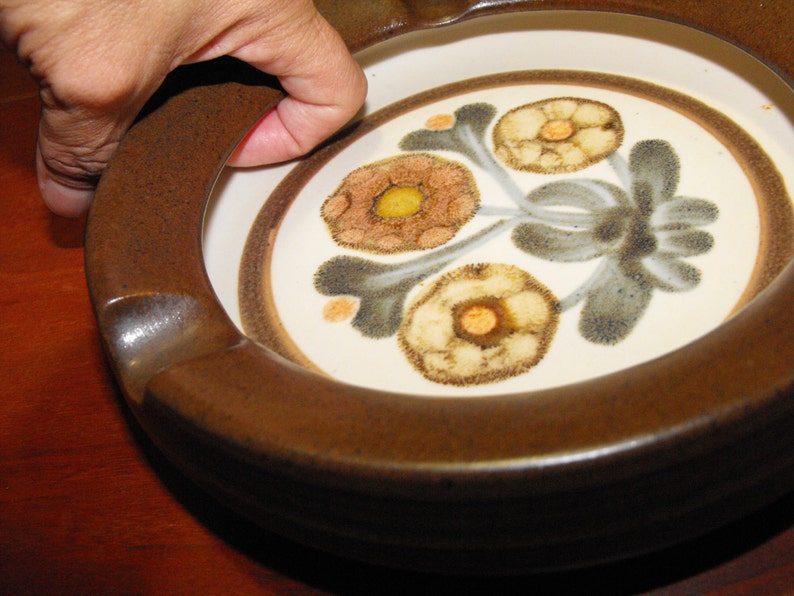 Made in England Heavy Ceramic Pottery Collectible Rare Vintage 1960/'s Large Cigar Ashtray Langley Mayflower