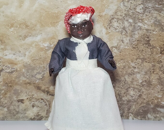 Vintage African American Porcelain Doll Soft Body Mini Rare Etsy