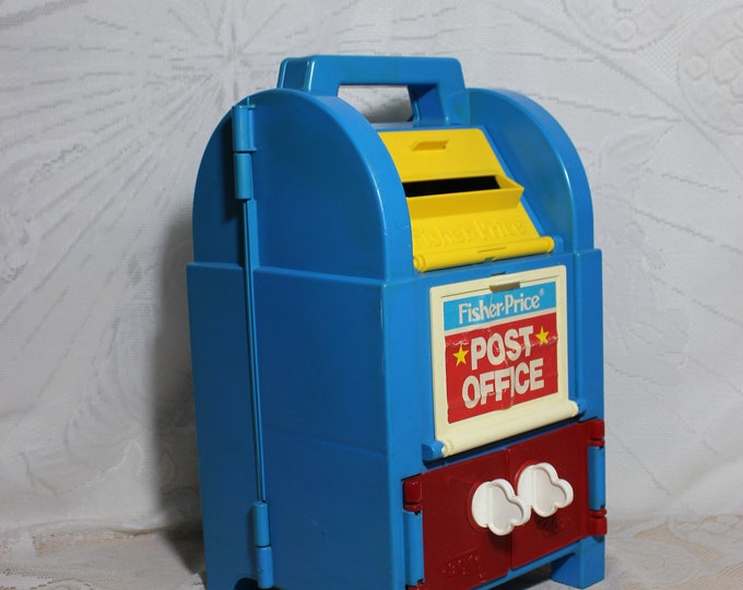 Vintage Fisher Price Toys Post Office Mail Box, Drop off Mailbox, CIRCA