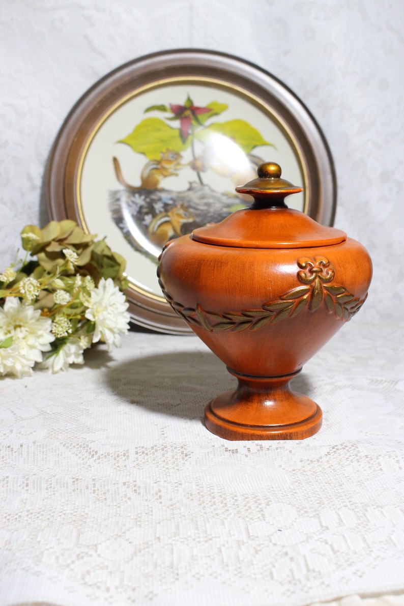 Vintage Lidded Pedestal Bowl Haeger Pottery Made in USA Etsy