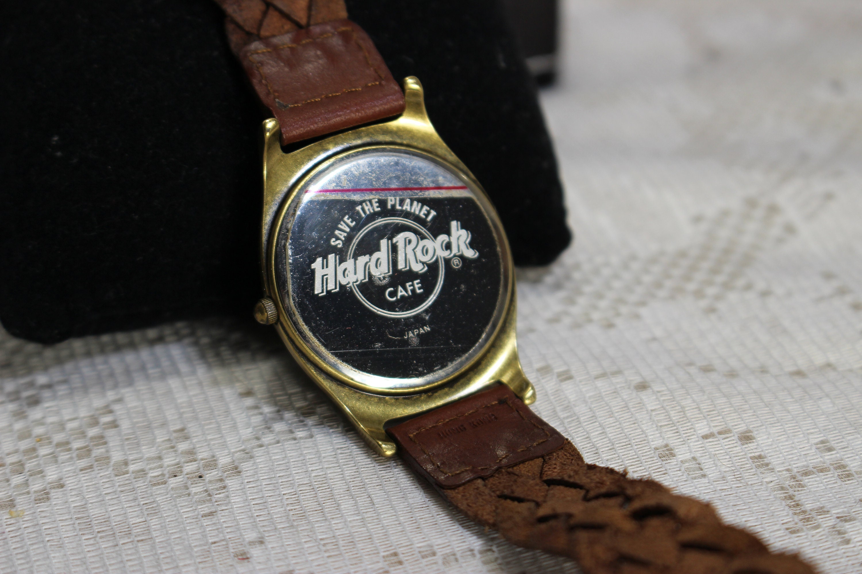 Vintage Hard Rock Cafe Fossil Watch, Save the Planet Guitar Theme 