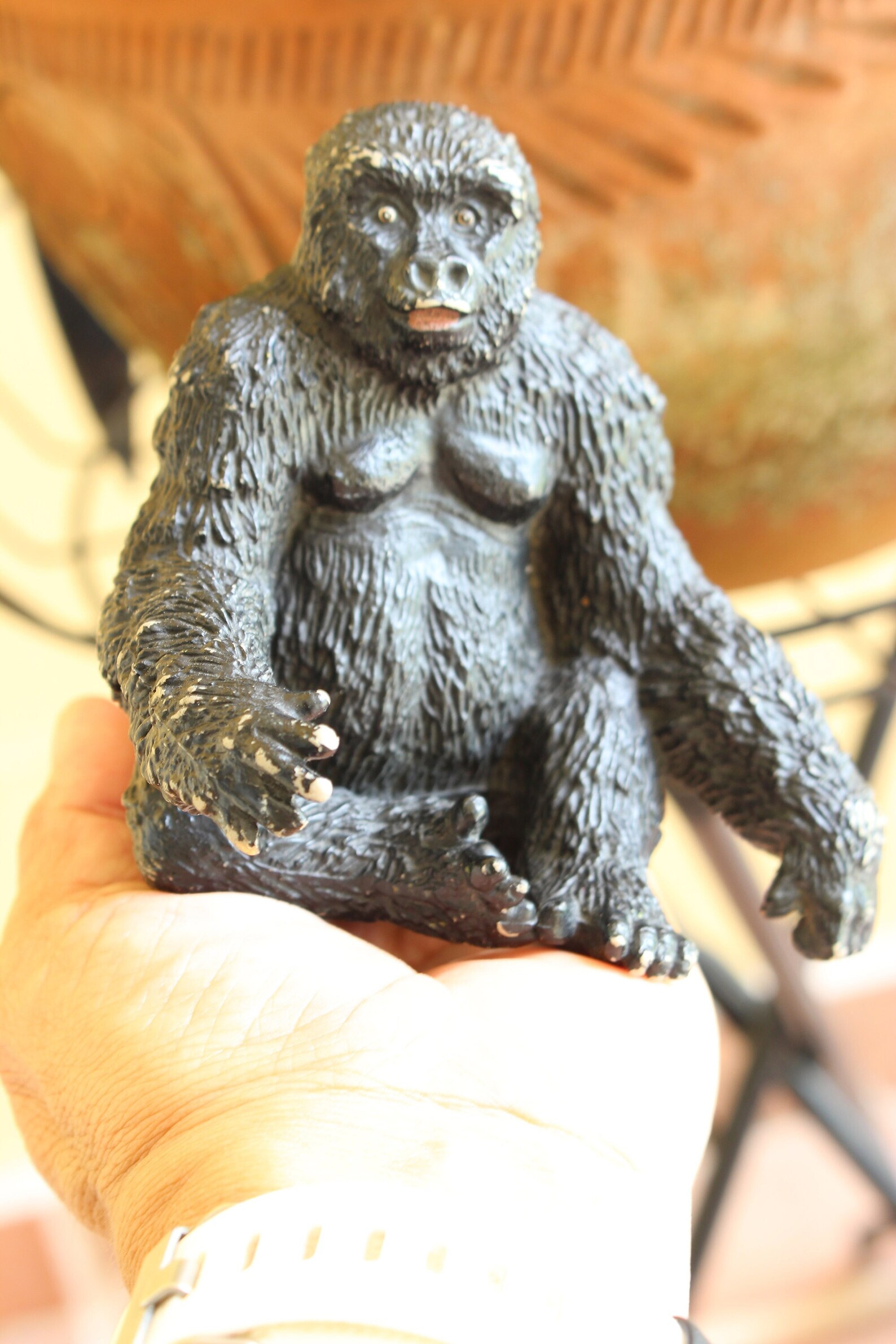 Small Black Gorilla Figurine Toy 1990 Gorilla Safari Ltd Made Etsy