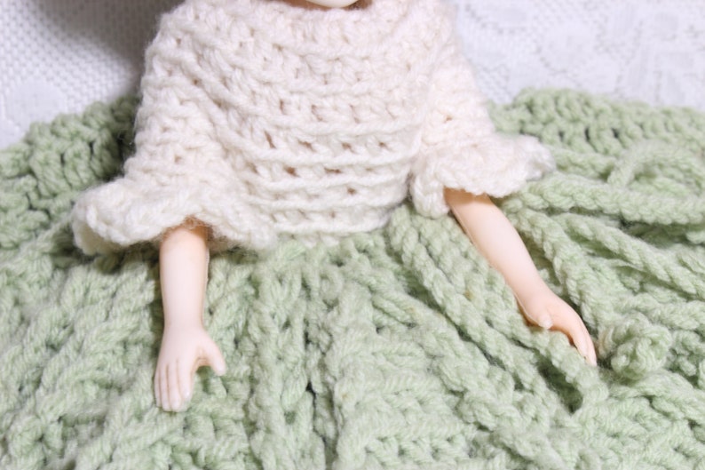 Vintage Crochet Bed Doll Large 14'' Plastic Open Etsy