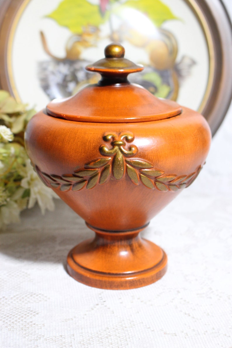 Vintage Lidded Pedestal Bowl Haeger Pottery Made in USA Etsy