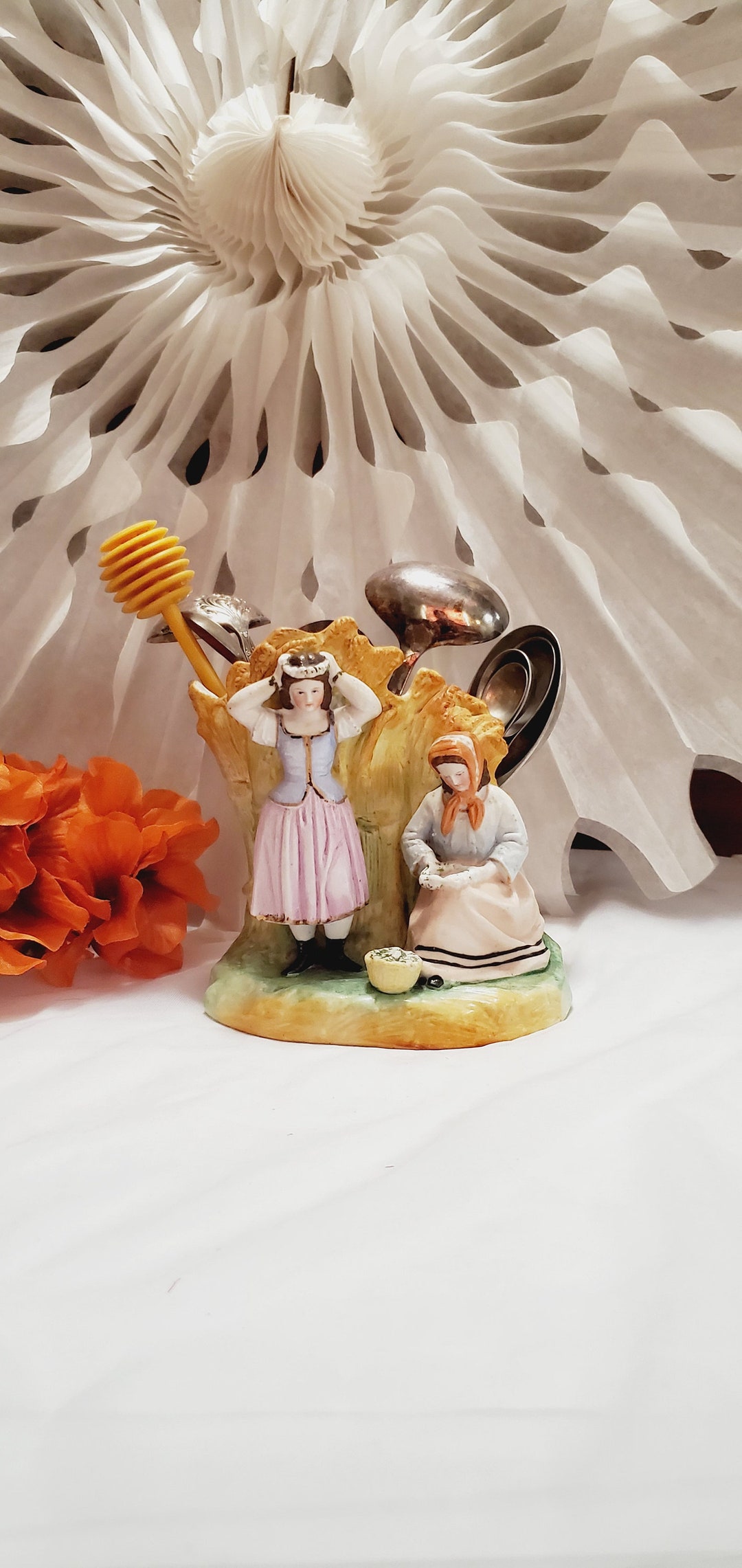 Vintage Spill Vase, Vintage Bisque Porcelain Vase, Crown Makers Etsy