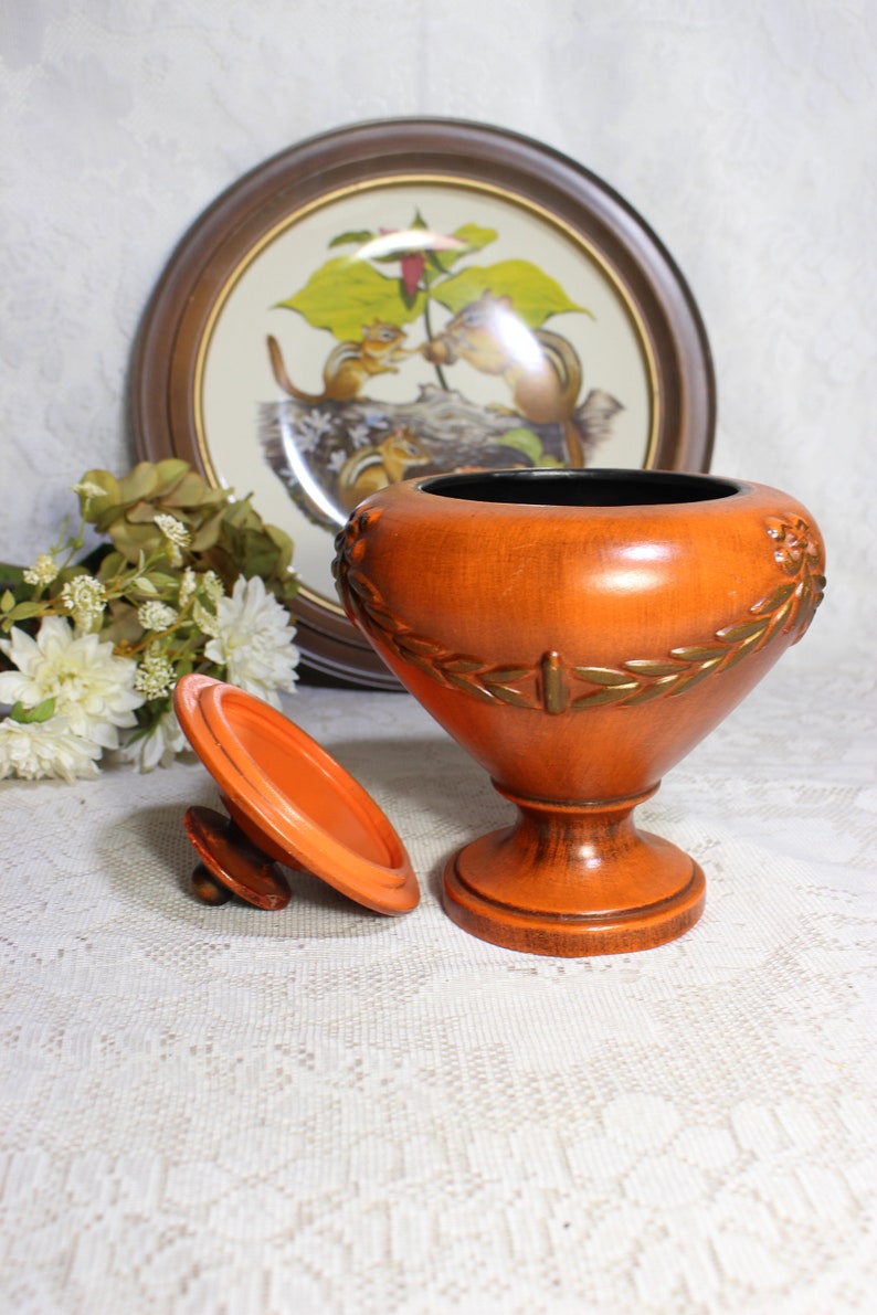 Vintage Lidded Pedestal Bowl Haeger Pottery Made in USA Etsy