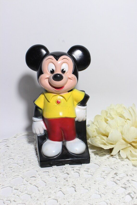 Vintage Mickey Mouse Piggy Bank Walt Disney Production Etsy