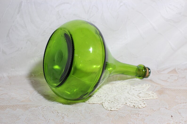 Vintage Green Glass Wine Decanter Gallo Glass Company Etsy