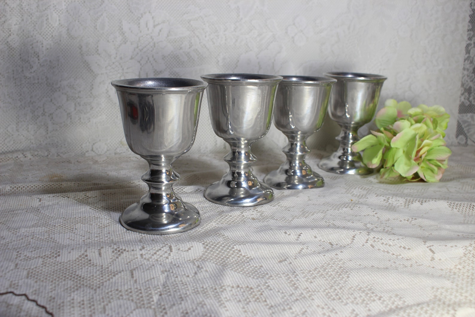 Vintage Wilton Armetale Pewter Goblets Polished Pewter Wine Etsy