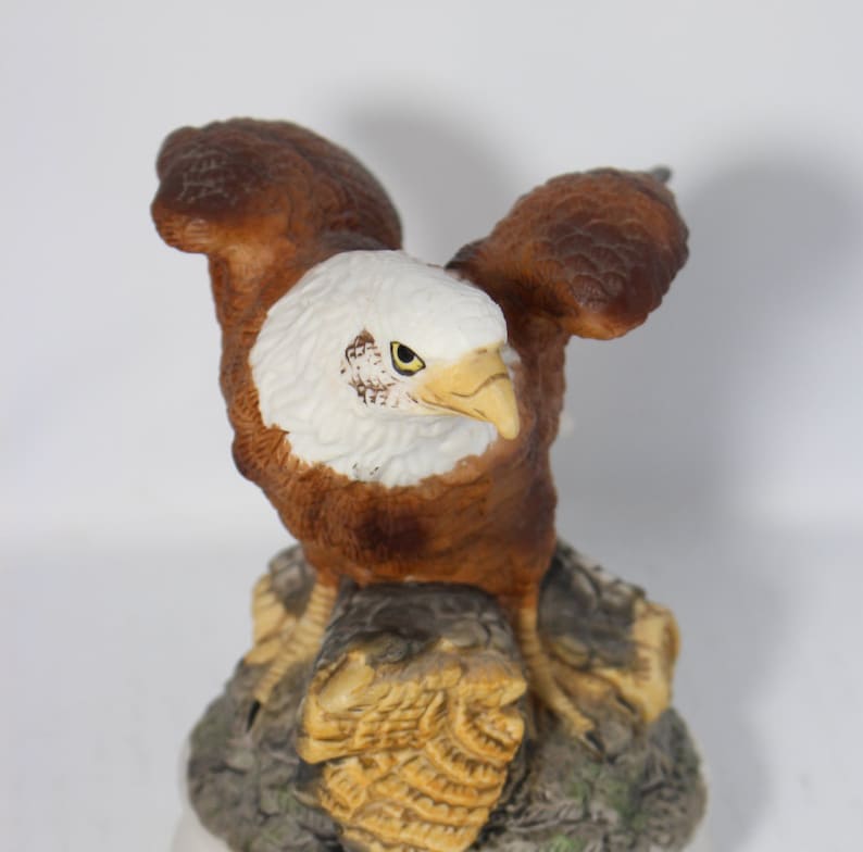 American Bald Eagle Vintage Porcelain Figurine Statue Birds Etsy