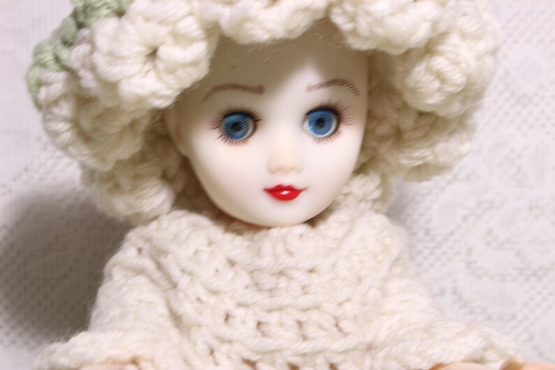 Vintage Crochet Bed Doll Large 14'' Plastic Open Etsy