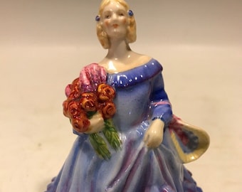 Tall Royal Worcester June Figurine Modeled by Williams & Bray, Victorian home decor, French cottage decorator,