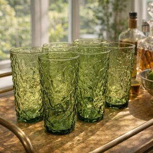Antique Green Glasses Drinking - Etsy