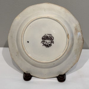 Antique Flow Black Mulberry Transferware Plate Ironstone Washington elegant decorator plate, raccoon lover gifts image 8