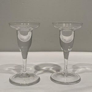Set of 2 Lenox Sussex Candlestick Crystal Holders, Crystal table decor, Elegant table settings, modern candlestick holder, housewarming gift