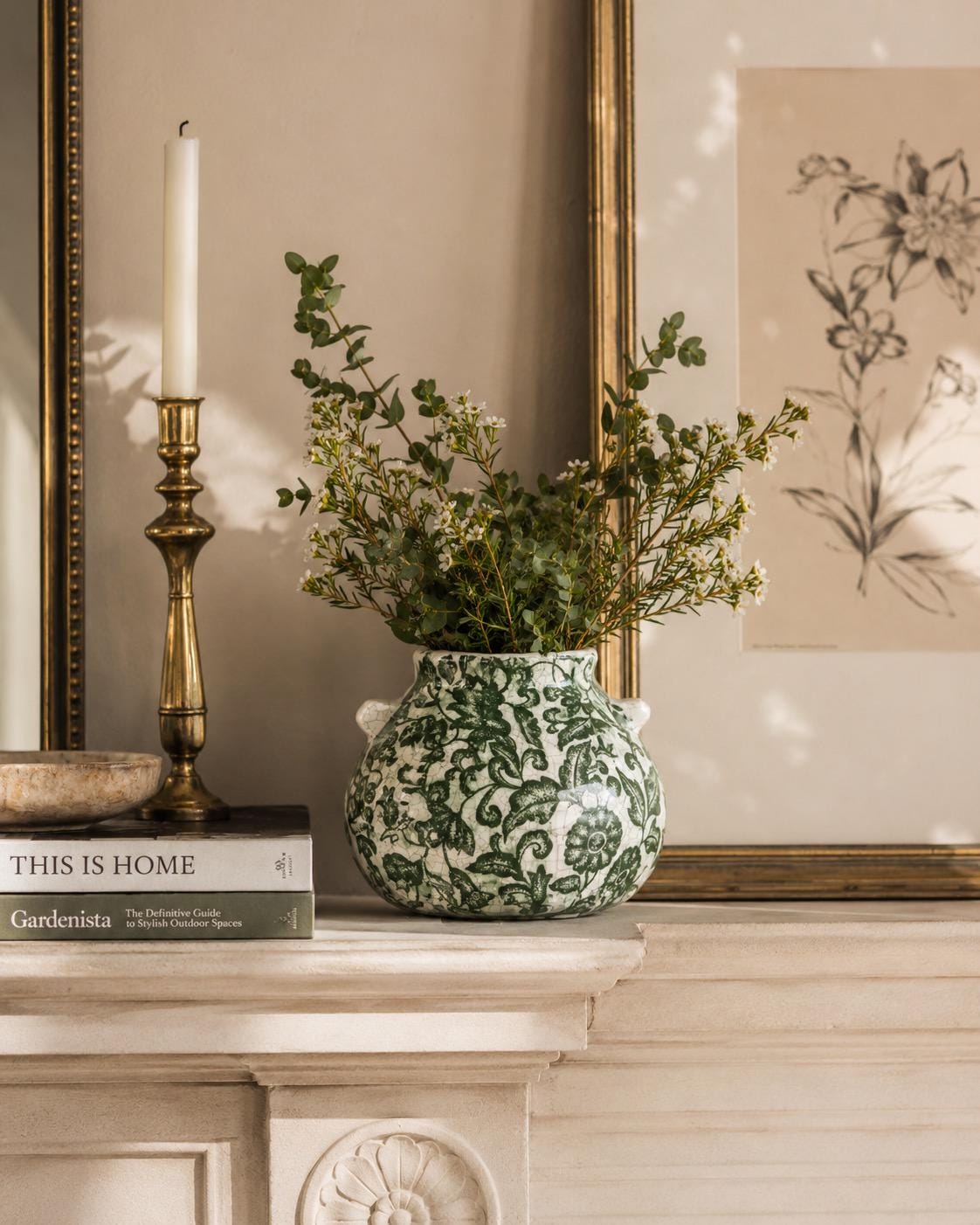 手作り陶器の花瓶 茶色・緑 Vintage green vase - Etsy 日本