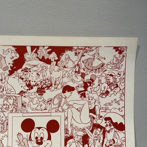 Wally Wood Disneyland Memorial Realist Art Rare Red Print Risqué Nude Poster, nudist art, image 6