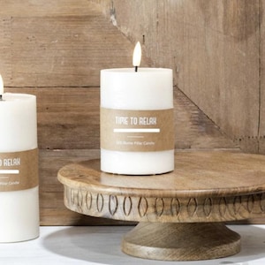 LED Wax Pillar Candle with timer, battery operated candle, pet friendly candles, Realistic wet pool, Flameless candles