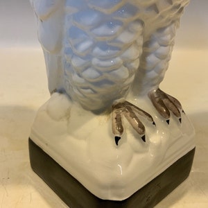 White ceramic Owl Figuring Made In Italy, adorable shelf decor, nursery decor, image 7