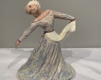 Vintage Hedi Schoop Hollywood California Elegant Lady Figurine, dancing woman figurine, beautiful woman vase, French cottage decor