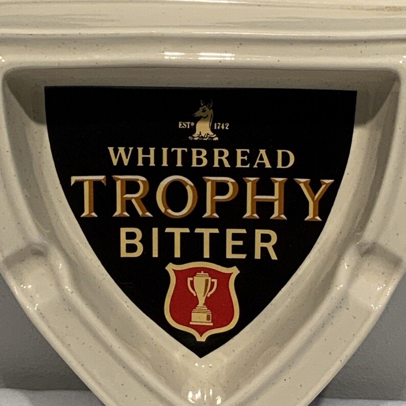 Vintage Whitebread Trophy Bitter Cigar ceramic Ashtray, Beer Ale Bar Pub Dish, man cave decor, gifts for men image 8