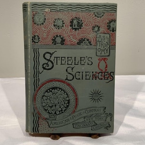 Steele's Wissenschaften Neue Astronomie 1884 American Book Co Ausklappbare Karte, dekorative Bücher, Hausbibliothek, Geschenke für Buchliebhaber, Geschichtsliebhaber Geschenk
