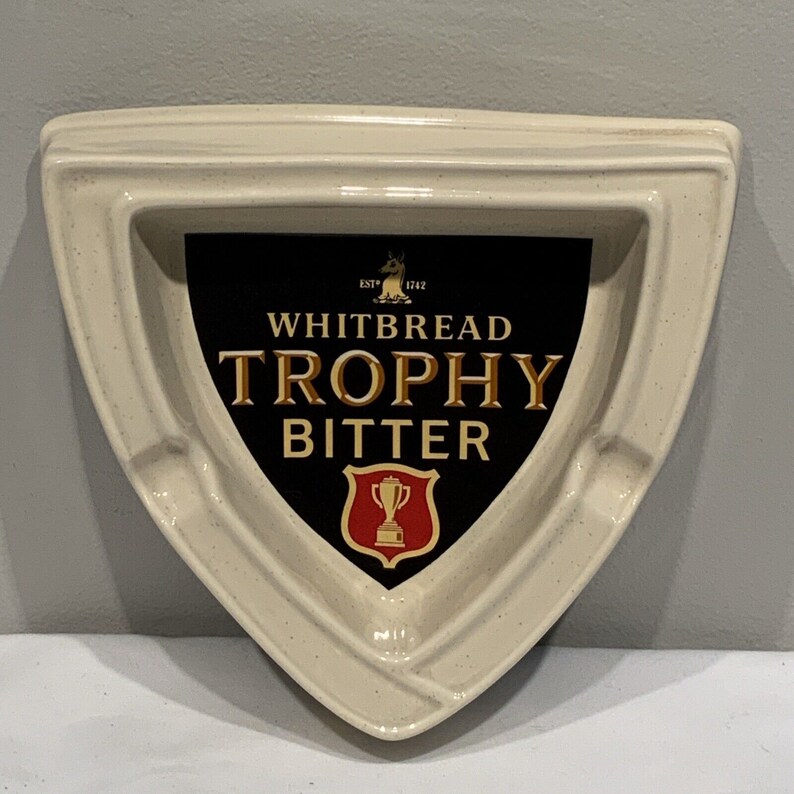 Vintage Whitebread Trophy Bitter Cigar ceramic Ashtray, Beer Ale Bar Pub Dish, man cave decor, gifts for men image 7