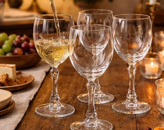 Set of 4 Towle Ardmore Lead Crystal Water Goblets Made in Austria with Box, vintage wine glasses, elegant barware, crystal barware