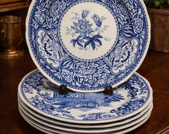 French Country Spode Archive Collection Blue Rose Plate - Etsy