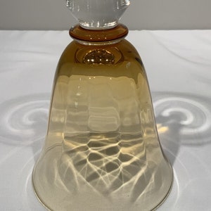 3 Amber Water Goblet/Cocktail Blown Glass with Acorn Ball Stem CHARTER CLUB, amber barware, grandmillennial, housewarming gifts, mcm barware image 9