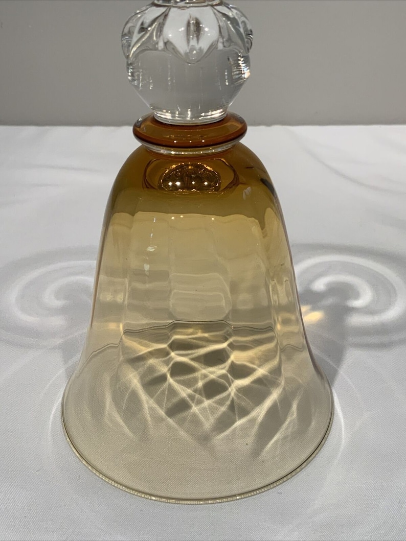 3 Amber Water Goblet/Cocktail Blown Glass with Acorn Ball Stem CHARTER CLUB, amber barware, grandmillennial, housewarming gifts, mcm barware image 9