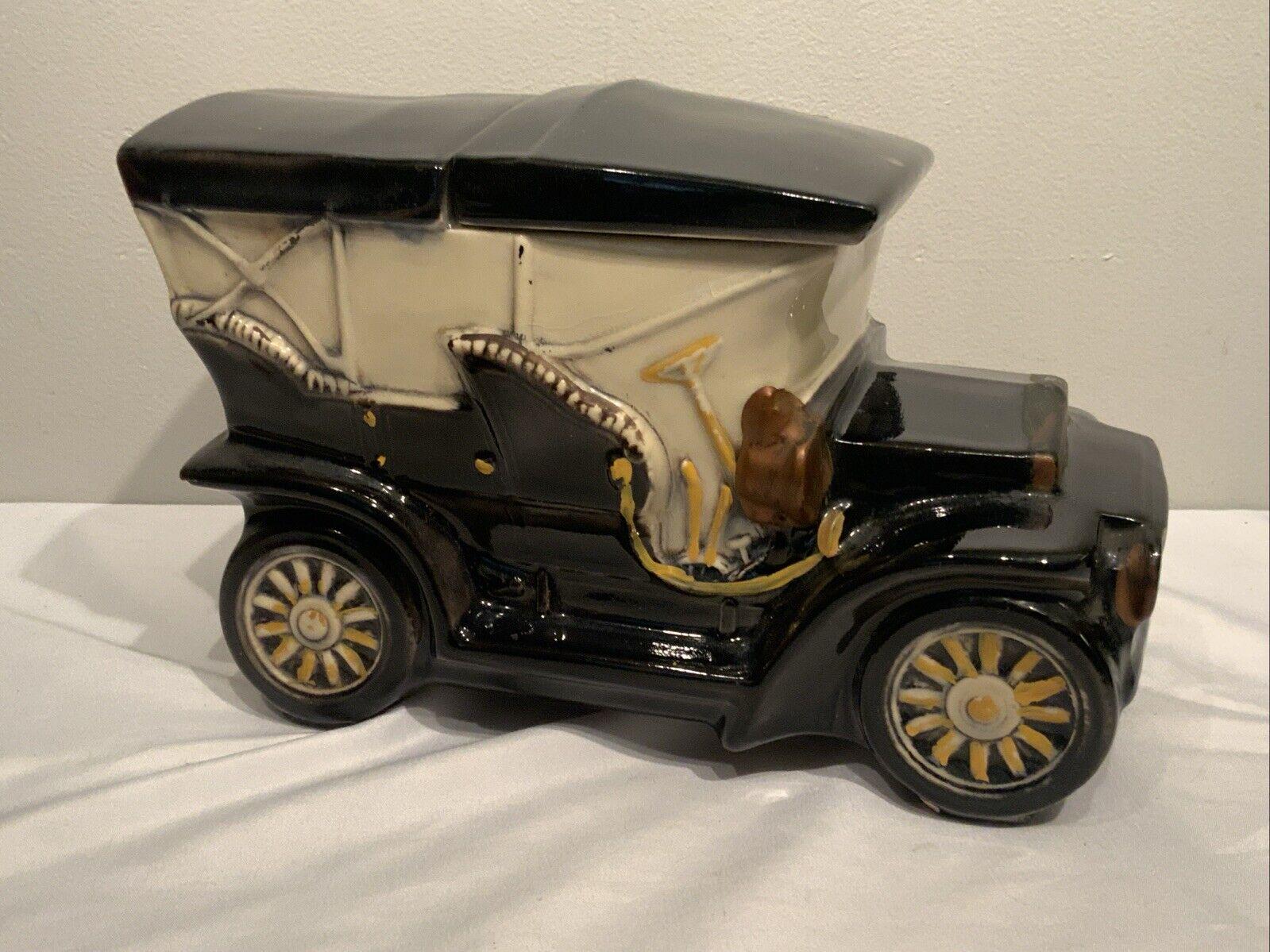 1960s Collectible McCoy Ceramic Touring Car Cookie Jar, Auto Ford Model T, collectible cookie jars, retro kitchen decor, car lover gifts