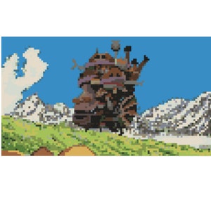 Wizards Mystic Castle Anime Cross Stitch