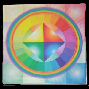 Altar Cloth or Tarot Mat - Elemental Colors - Pagan or Wicca Altar or Tarot Cloth, Drawstring bag or Cloth and Bag Set
