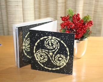 Greeting Cards - Holiday Cards - Constellation Triskelion Cards for Yule, Winter Solstice or Christmas