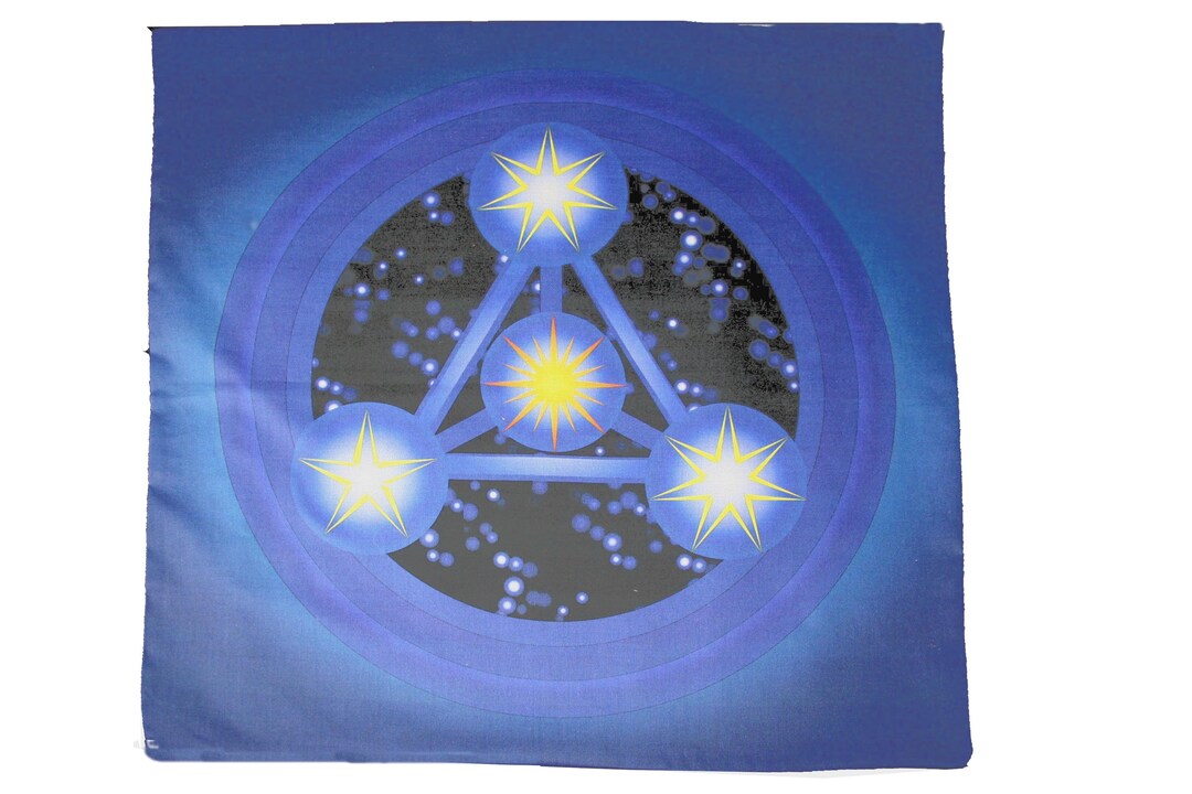 Star Trinity Altar Cloth- Alchemy Design - Wiccan Pagan Altar Cloth or ...