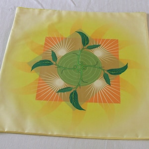 Altar Cloth or Tarot Mat - Emergence with Spring Sun - Pagan or Wiccan Altar Cloth or Tarot Cloth for Ostara