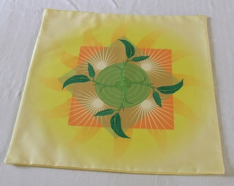 Emergence with Spring Sun Altar Cloth or Tarot Mat - Pagan or Wiccan Altar Cloth or Tarot Cloth for Ostara