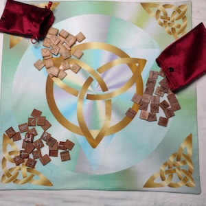 Runes Set - Wooden Laser Wooden Runes etched Elder Futhark Alphabet - Viking Runes for Divination and Healing