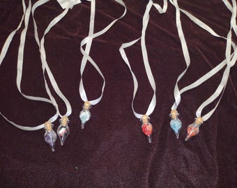 Fokus Flaschen Set 2 - Mini Kristall Flaschen – Für Anhänger, Spellwork, Meditation & Intentionsmagie